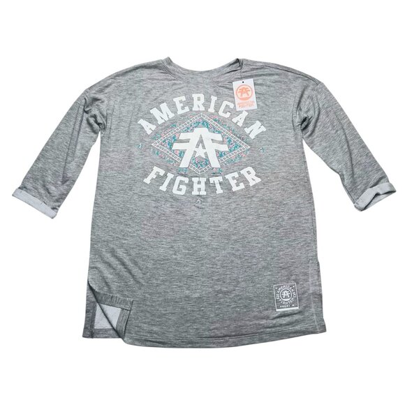 American Fighter Women's Sweatshirt Lightweight Gray Size XS New NWT - Picture 1 of 8